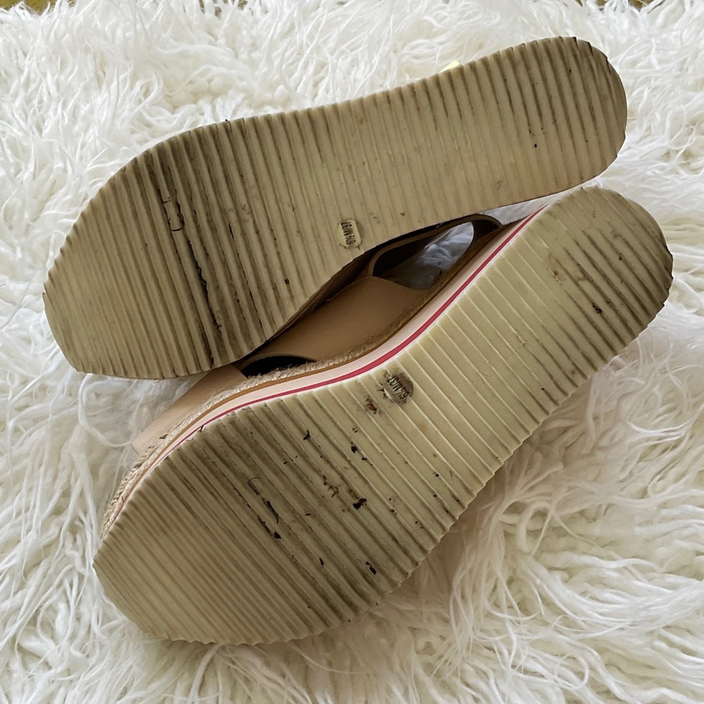 Women's Cream Espadrille Sandals Platforms - Picture 5 of 5